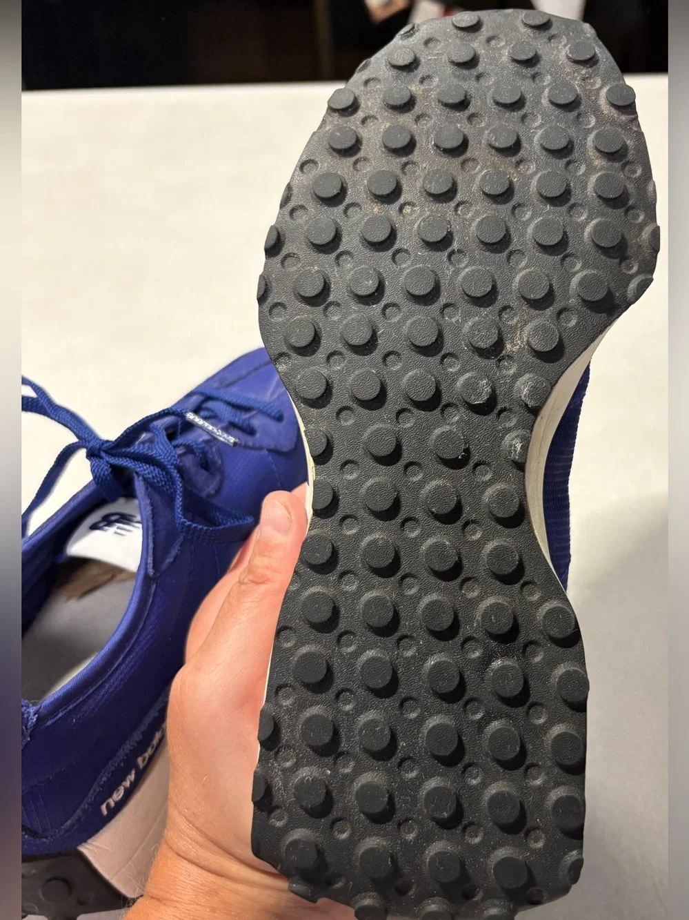 New Balance Men's Royal Blue and White Classic Sneakers